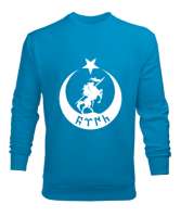 Göktürk,Göktürk logosu,Türkiye. Turkuaz Erkek Sweatshirt - Tisho