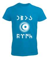 Göktürk,Göktürk logosu,Türkiye. Turkuaz Erkek Tişört - Tisho