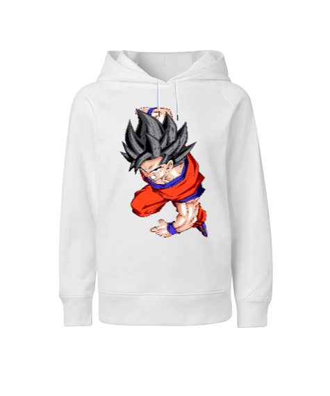 Tisho - Goku Tasarım Çocuk Unisex Hoodie Kapüşonlu