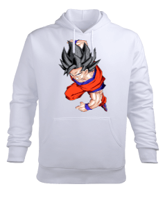 Goku Tasarımlı Erkek Kapüşonlu Hoodie Sweatshirt