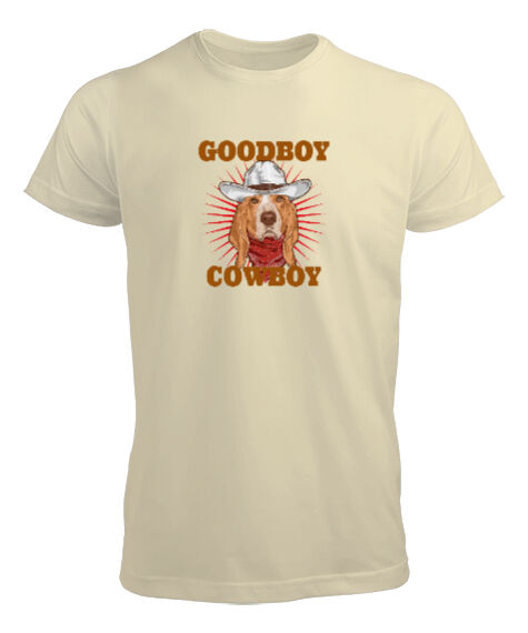 Tisho - Good Boy - Cowboy Krem Erkek Tişört