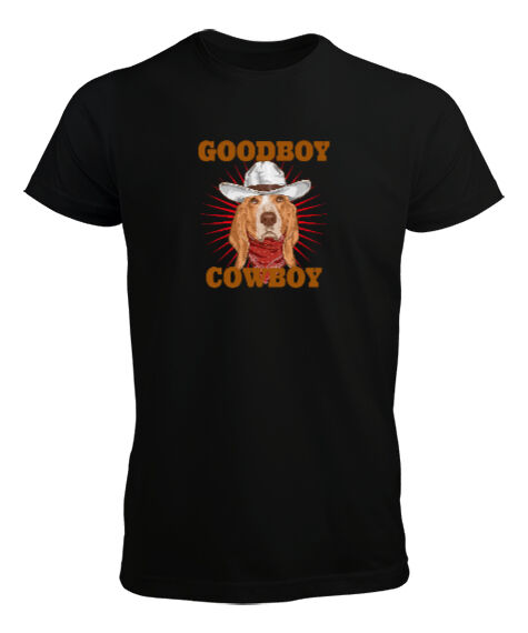 Tisho - Good Boy - Cowboy Siyah Erkek Tişört