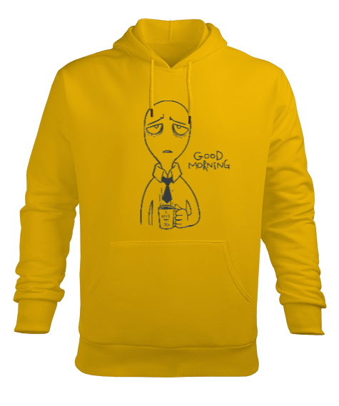 Tisho - Good Morning Erkek Kapüşonlu Hoodie Sweatshirt