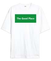 Good Place Beyaz Oversize Unisex Tişört - Thumbnail