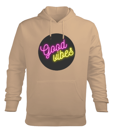 Tisho - Good Vibes Erkek Kapüşonlu Hoodie Sweatshirt