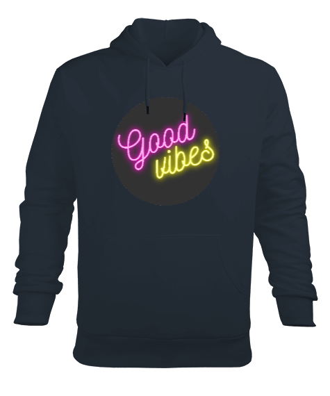 Tisho - Good Vibes Erkek Kapüşonlu Hoodie Sweatshirt