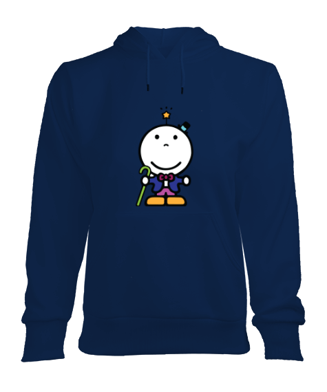 Tisho - GÖSTERİ DÜNYASI LACİVERT KAPİŞONLU SWEATSHIRT Kadın Kapşonlu Hoodie Sweatshirt