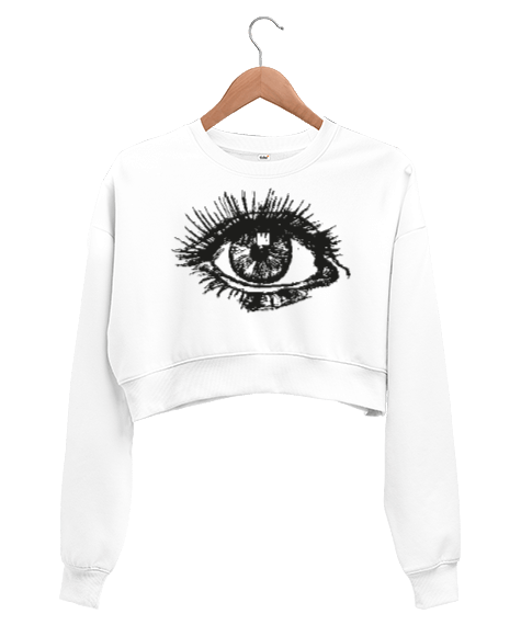 Tisho - Göz Kadın Crop Sweatshirt