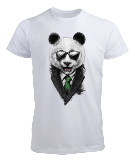 Tisho - Gözlüklü Sevimli Panda Erkek Tişört