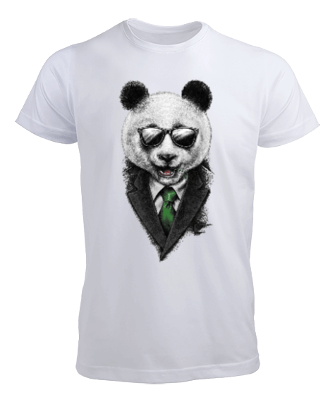 Gözlüklü Sevimli Panda Erkek Tişört - Tisho