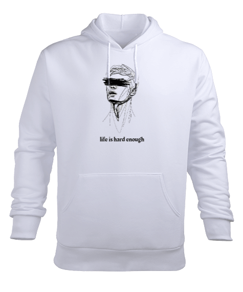 Tisho - Gözü kapalı İnsan Erkek Kapüşonlu Hoodie Sweatshirt