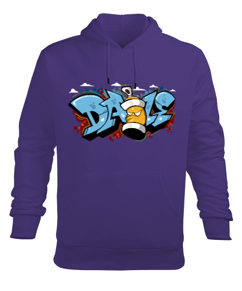 Tisho - Graffiti Erkek Kapüşonlu Hoodie Sweatshirt