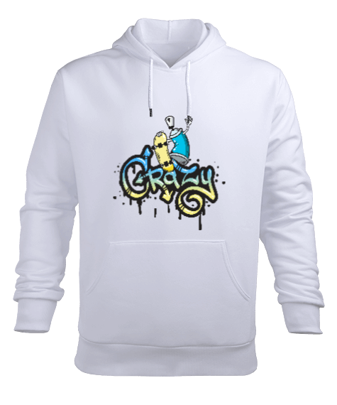 Tisho - Graffiti Sweatshirt Erkek Kapüşonlu Hoodie Sweatshirt