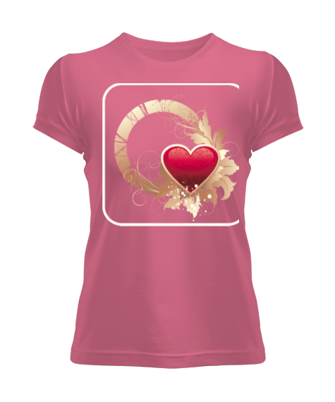 Tisho - Graphics desktop heart love Kadın Tişört