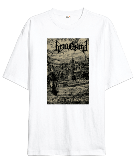 Tisho - Graveyard For Thine The Darkness Baskılı Oversize Unisex Tişört