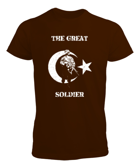Tisho - Great Soldier - Büyük Asker Kahverengi Erkek Tişört
