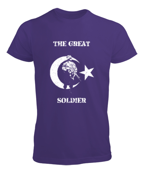 Tisho - Great Soldier - Büyük Asker Mor Erkek Tişört