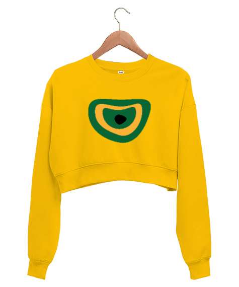 Tisho - Green Eye Kadın Crop Sweatshirt
