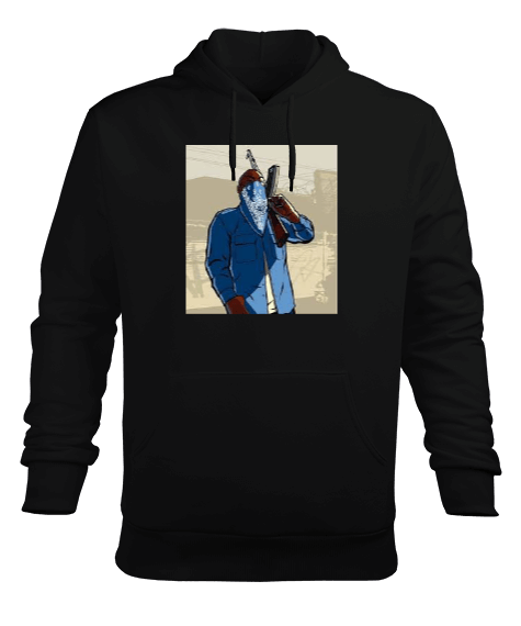 Tisho - Gta Erkek Kapüşonlu Hoodie Sweatshirt