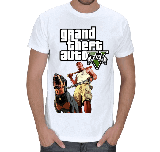 Tisho - Gta V Oyuncu Tişörtü Erkek Tişört