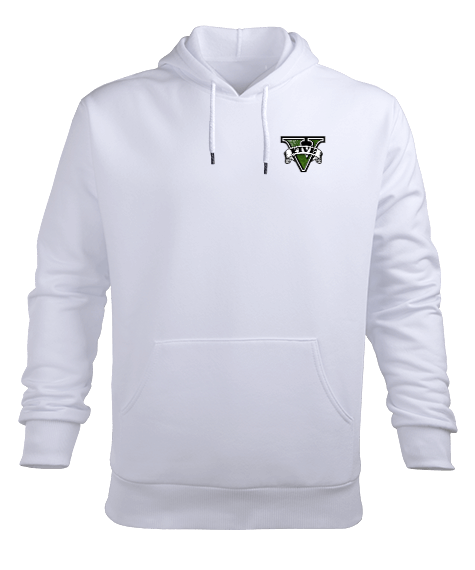 GTA V Sweatshirt Erkek Beyaz Erkek Kapüşonlu Hoodie Sweatshirt