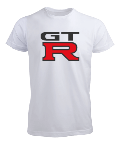 GTR Baskılı Erkek Tişörtü Beyaz Erkek Tişört