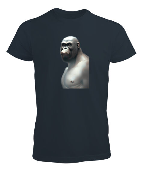 Tisho - Güçlü Kaslı Sert Bakışlı Orangutan Füme Erkek Tişört