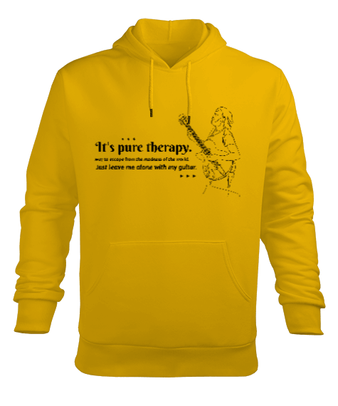 Tisho - Guitarist - Pure Therapy Erkek Kapüşonlu Hoodie Sweatshirt