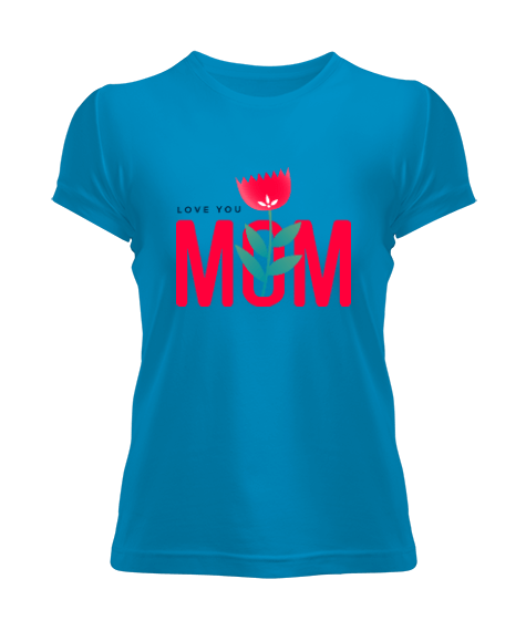 Tisho - Gül İçerisindeki Anneler Günü Kadın V Yaka Tişört Kadın Tişört