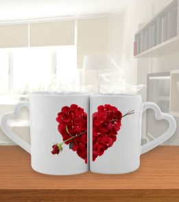 Gülden Kalp desenli Sevgili Kupaları - Tisho