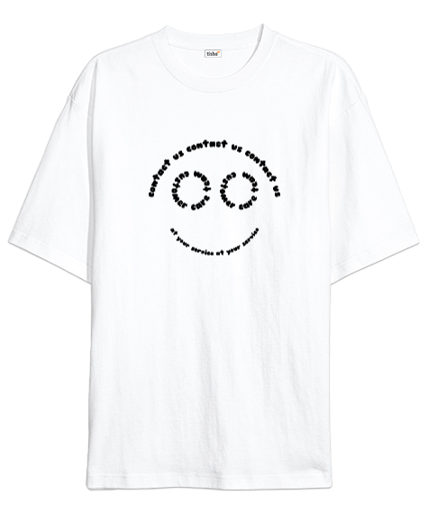 Tisho - Gülümse Oversize Unisex Tişört