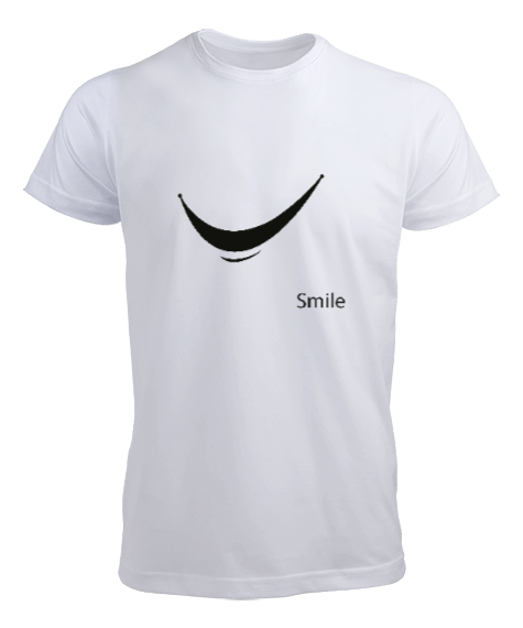 Tisho - Gülümse - Smile Beyaz Erkek Tişört