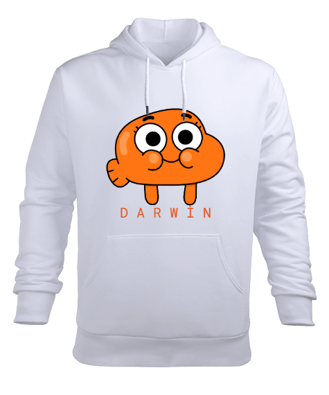 Tisho - GUMBALL AND DARWİN Erkek Kapüşonlu Hoodie Sweatshirt