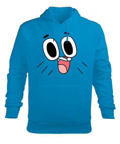 Tisho - GUMBALL baskılı kapşollu sweatshirt Erkek Kapüşonlu Hoodie Sweatshirt