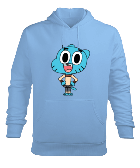 Tisho - Gumball Sweatshirt Erkek Kapüşonlu Hoodie Sweatshirt