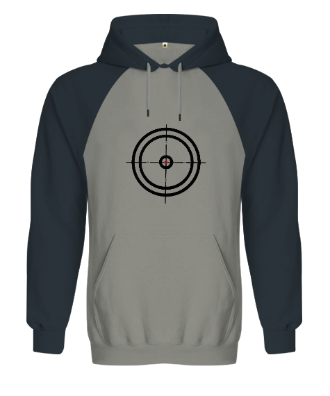 Tisho - Gun Target Taktik Orjinal Reglan Hoodie Unisex Sweatshirt