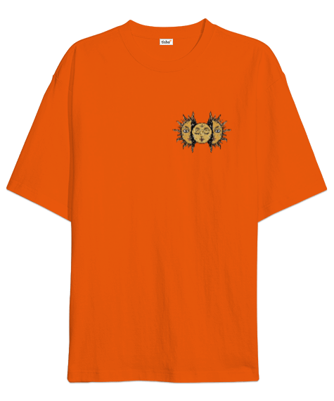 Tisho - Güneşli Turuncu Oversize Unisex Tişört