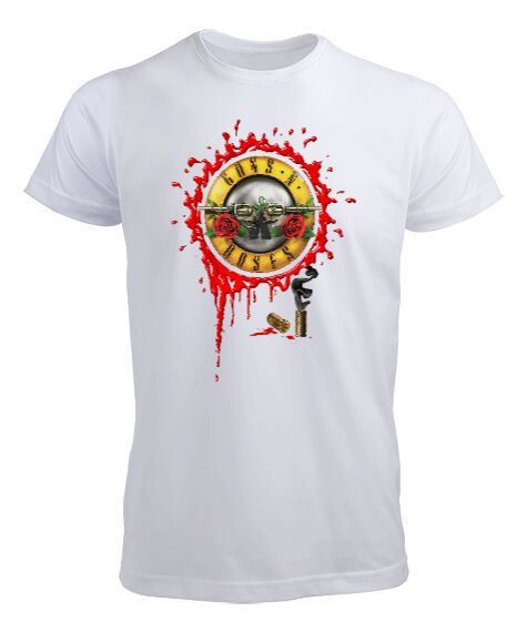 Tisho - Guns N Roses Beyaz Erkek Tişört