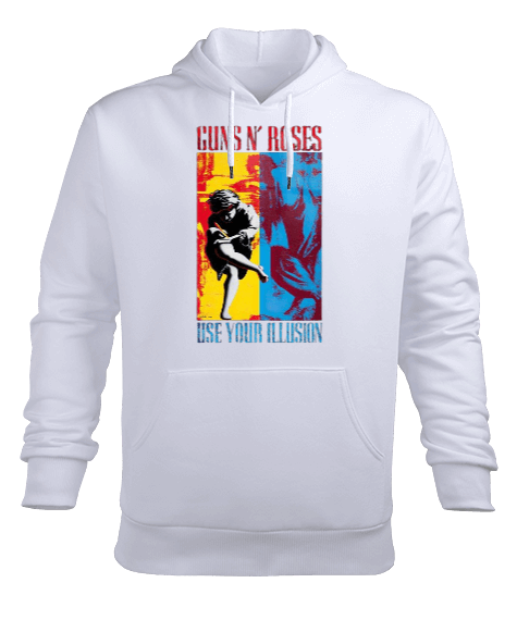 Tisho - Guns N Roses Rock Baskılı Erkek Kapüşonlu Hoodie Sweatshirt