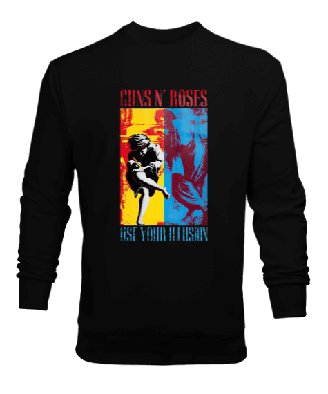 Tisho - Guns N Roses Rock Baskılı Erkek Sweatshirt