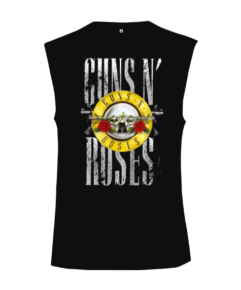 Tisho - Guns N Roses Rock Baskılı Kesik Kol Unisex Tişört