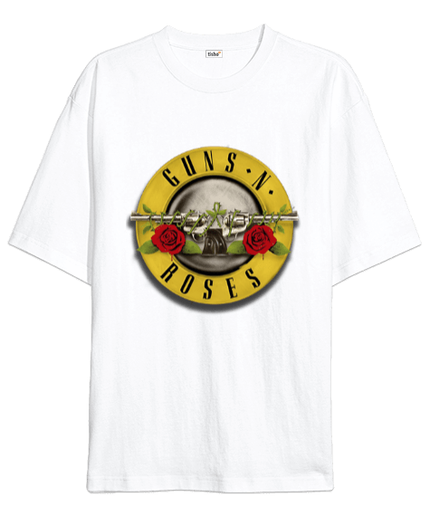 Tisho - Guns N Roses Rock Baskılı Oversize Unisex Tişört
