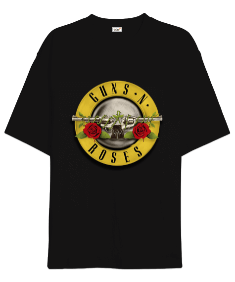 Tisho - Guns N Roses Rock Baskılı Oversize Unisex Tişört