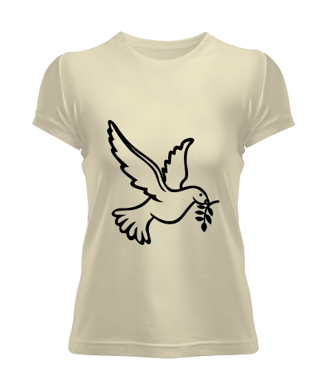 Tisho - Güvercin Figürlü Kadın Tişört