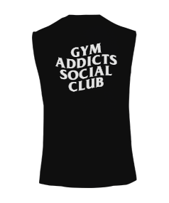 GYM Addıcts Socıal Club Kesik Kol Unisex Tişört - Thumbnail