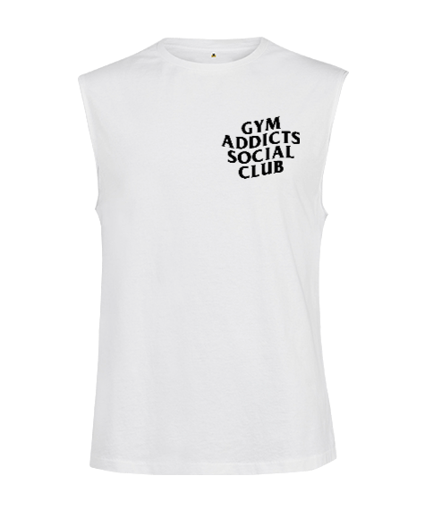 Tisho - GYM Addıcts Socıal Club Kesik Kol Unisex Tişört