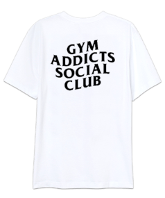 GYM Addıcts Socıal Club Oversize Unisex Tişört - Thumbnail