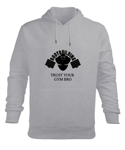 Tisho - GYM BRO Erkek Kapüşonlu Hoodie Sweatshirt