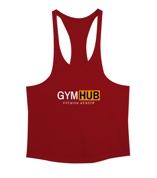Tisho - Gym Hub Premium Member Kırmızı Erkek Tank Top Atlet