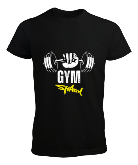 Tisho - GYM SHARK Siyah Erkek Tişört